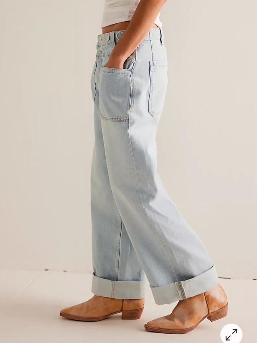 Free People We The Free Palmer Cuffed Jeans